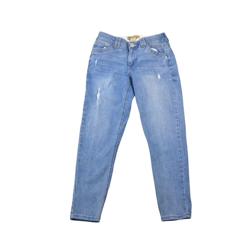 Democracy Jeans Womens 6 (28x26.5) Blue Distressed Ab Solution Skinny Denim